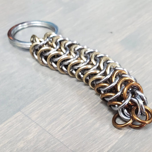 Roundmaille Keychain, Tan